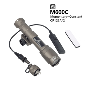 US Warehouse Tactical M600 M600B M600C Weapon Light Rifle LED Flashlight Surefir Airsoft Gun Hunting Scout (Color: M600C DE)